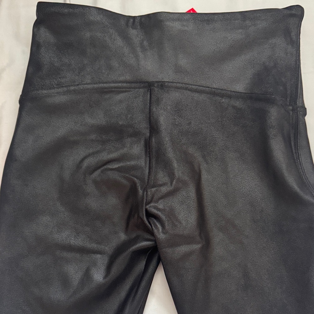 Black Faux Leather Moto Leggings - Picture 3 of 4
